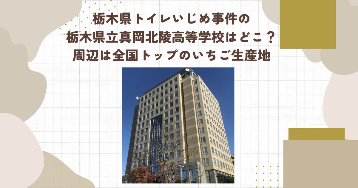 栃木県トイレいじめ事件の栃木県立真岡北陵高等学校はどこ？周辺は全国トップのいちご生産地